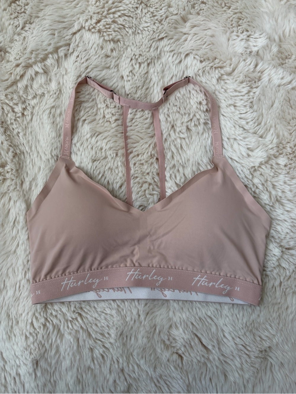 Hurley Blush Pink Seamless Strappy Bralette